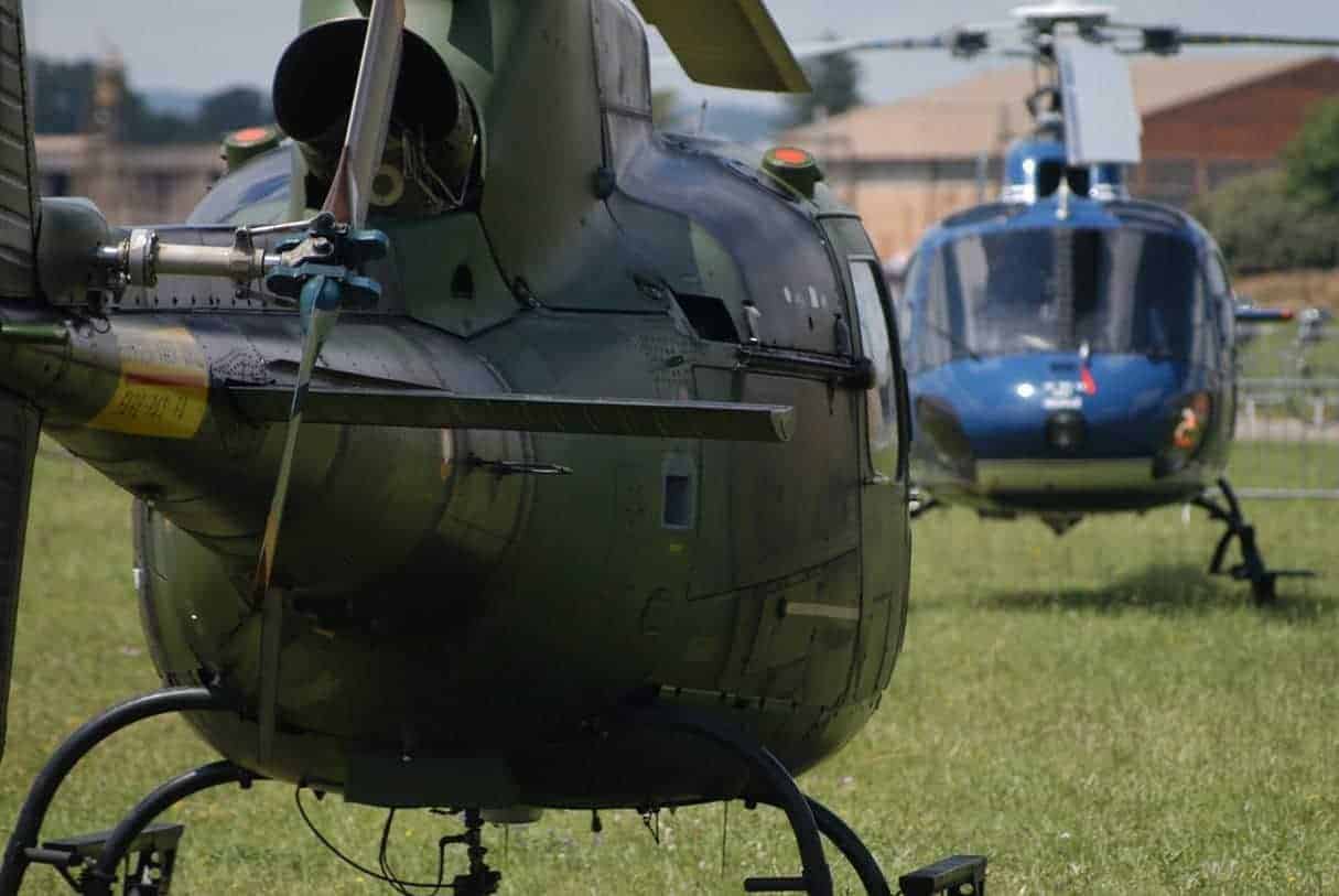 2 chartered helicopters
