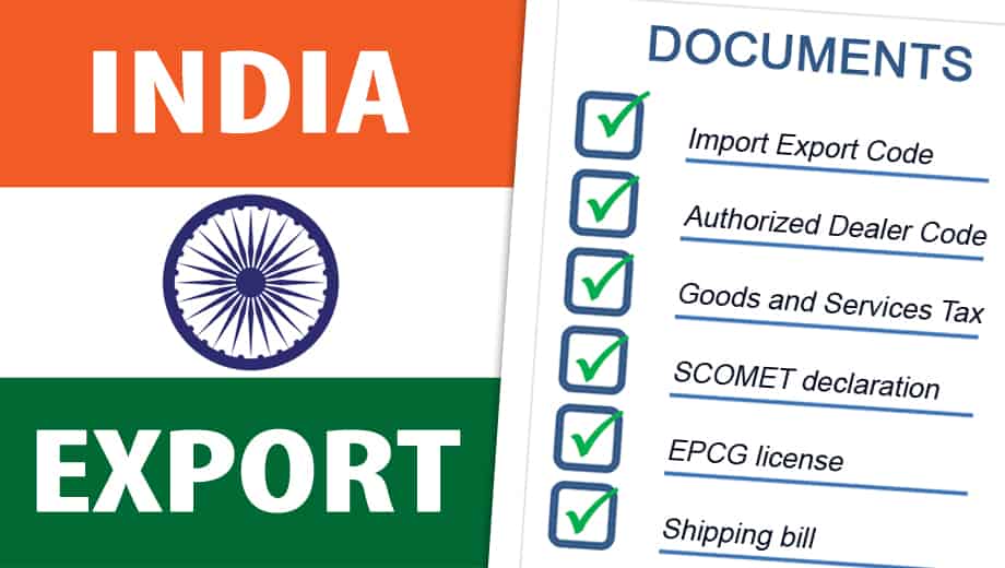 exportacion India qué documentos